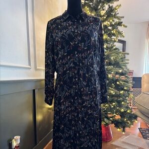 DR2 Black Floral Midi Dress